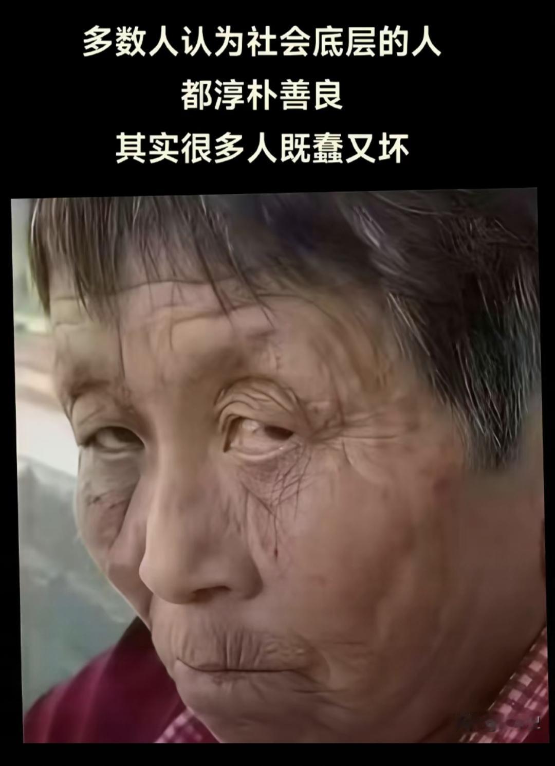 @章小卫:
多数人都认为底层人淳朴善良，其实很多人既蠢又坏！