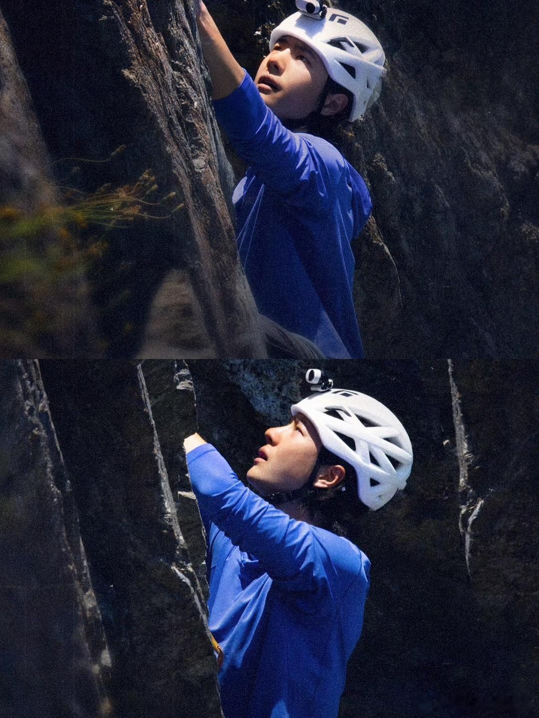 王一博这一次用尽力气与手段看王一博在大岩壁上沉着应对各种意外，这才是极限运动的真