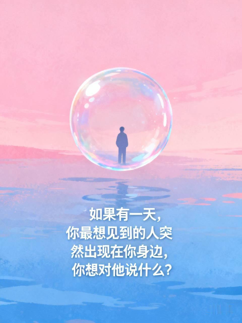 想跟大家请教个问题，
如果有一天，你最想见到的人突然出现在你身边，你想对他说什么