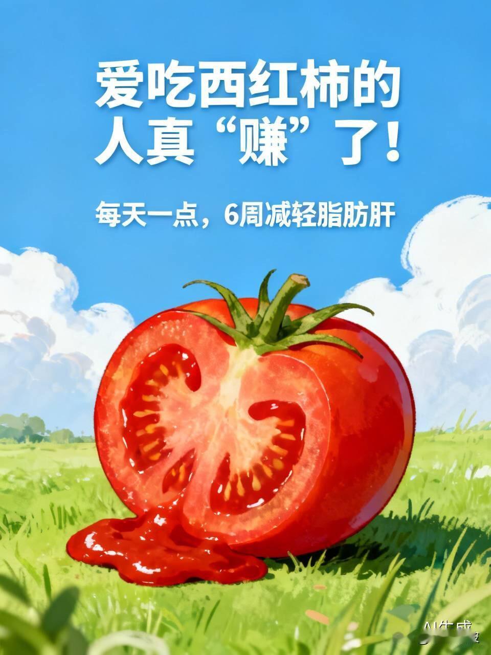 爱吃西红柿的人真“赚”了！研究实锤：每天吃一点，6周后脂肪肝明显减轻

  西红