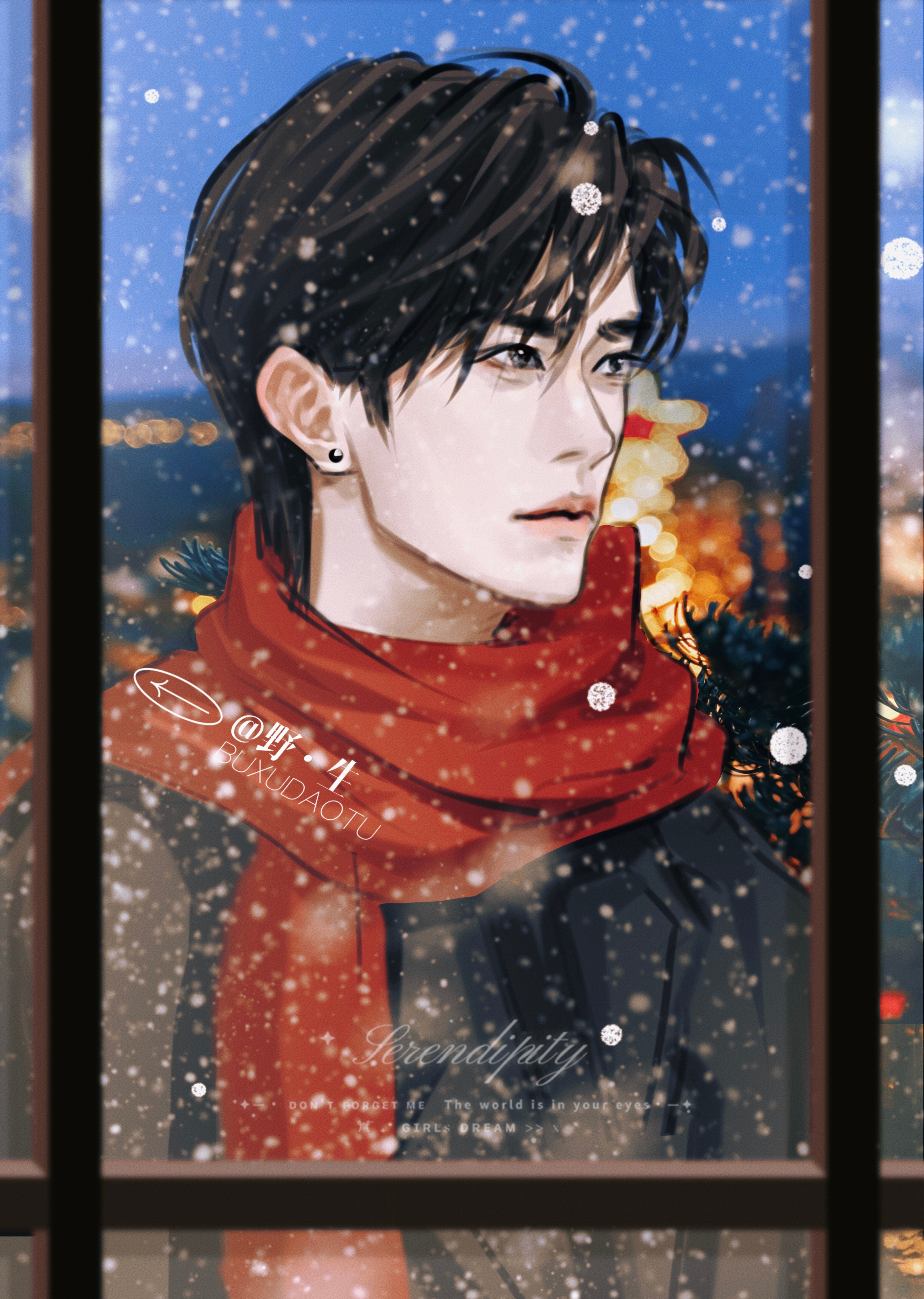 易烊千玺易烊千玺淘宝天猫全球代言人四字 易烊千玺 yyqx 四字弟弟 🎄初雪?