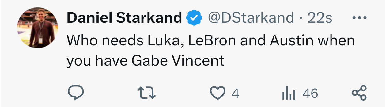 当你有文森特的时候（首节开局4min就命中5记三分球了），谁还需要东契奇，里夫斯