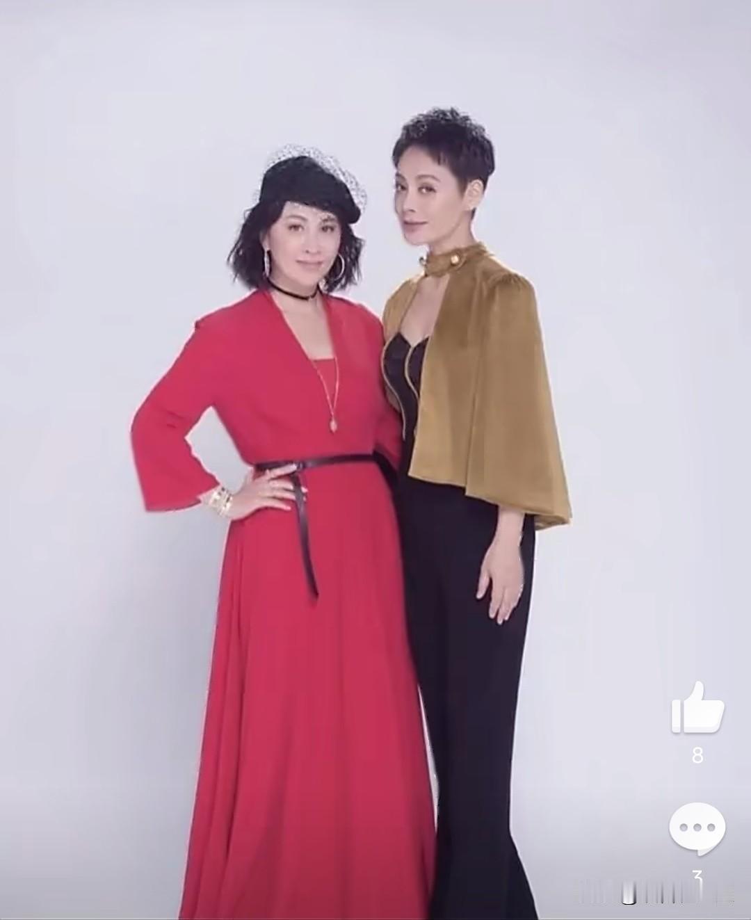 刘嘉玲和宁静都是娱乐圈公认的女强人，刘嘉玲年轻时在《射雕英雄传》《鹿鼎记》里塑造