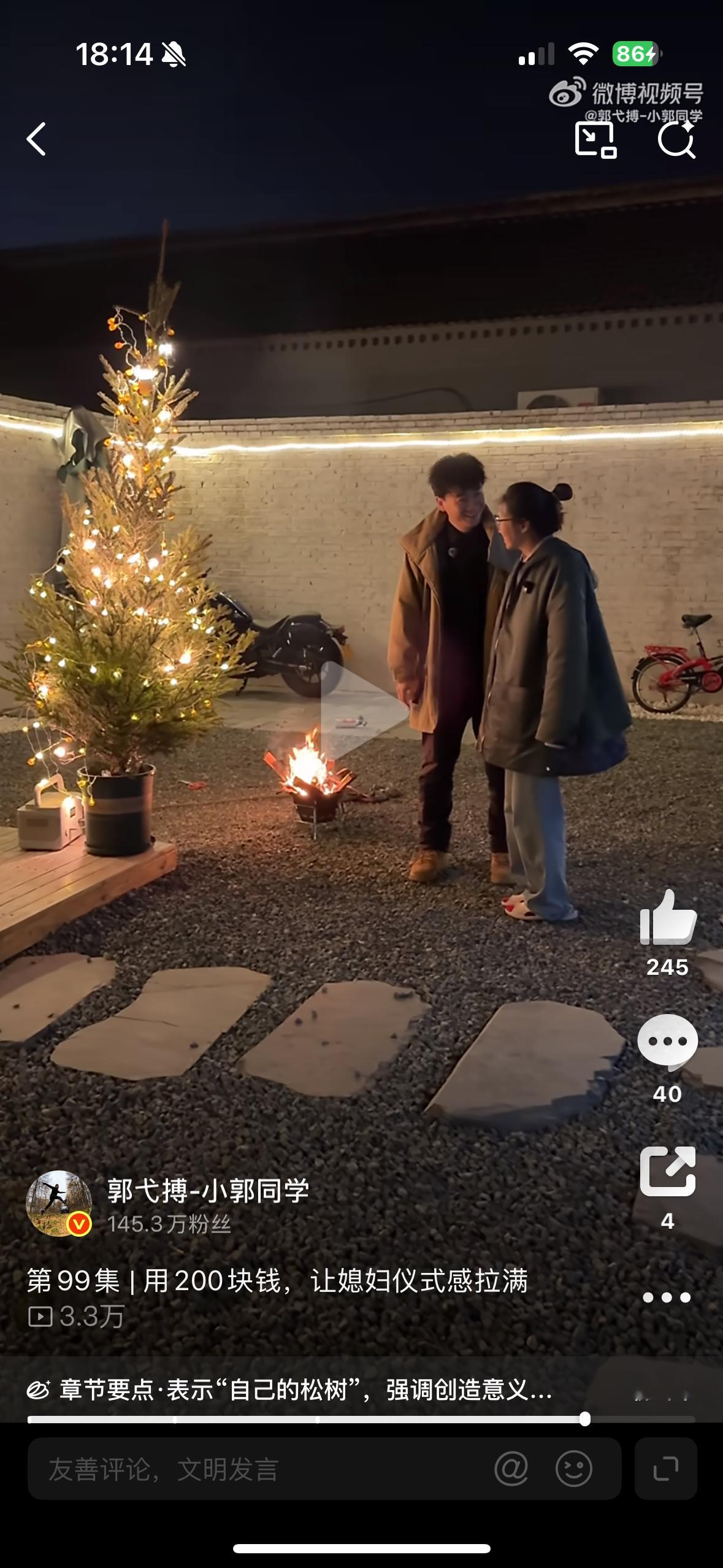 去年的平安夜花了200多块钱买了颗真的圣诞树抗过了冬天春天夏天没抗过秋天后来翻一