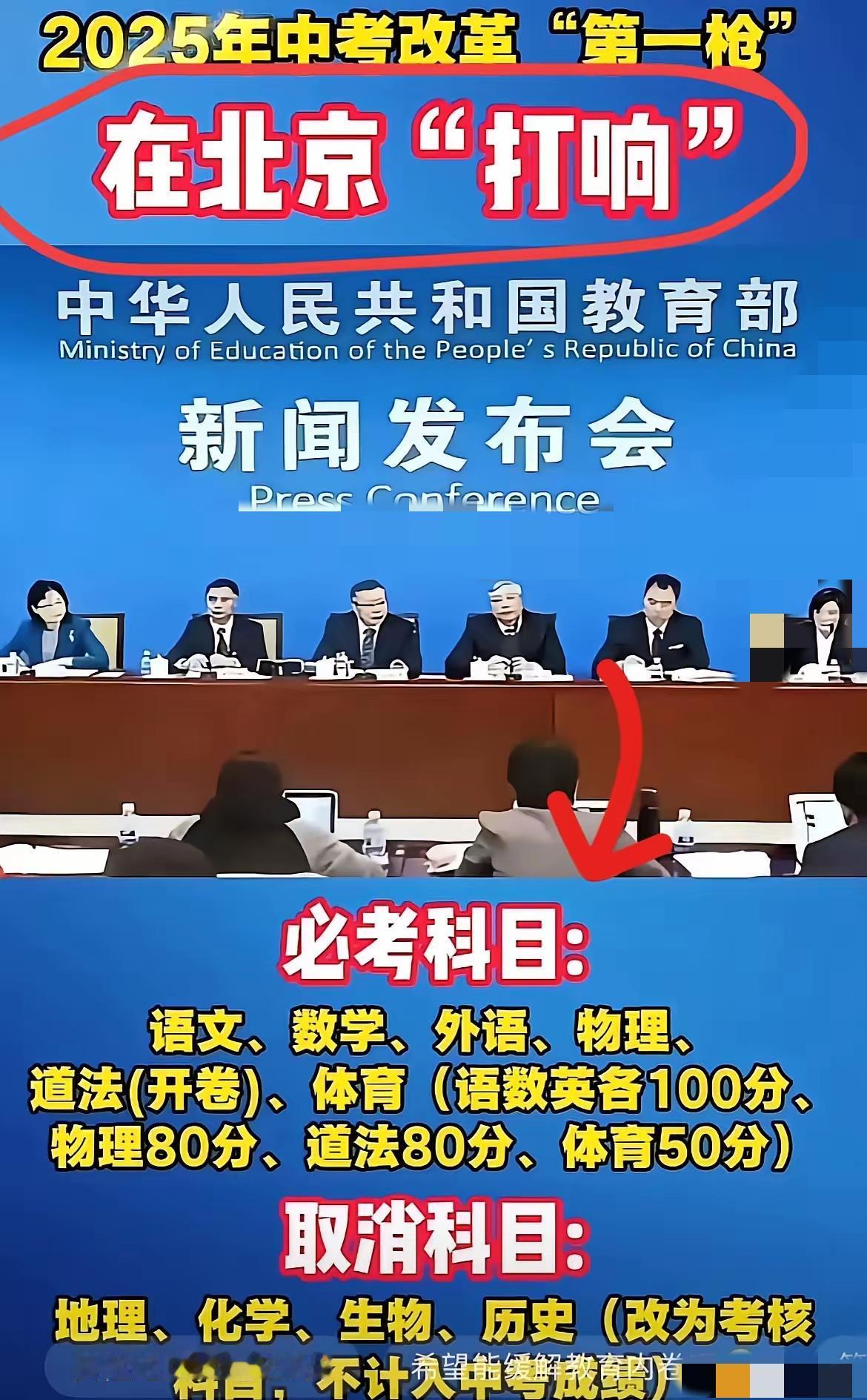 北京这“第一枪”，打得家长心里痒酥酥的。
中考总分从670直接砍到510，历史、