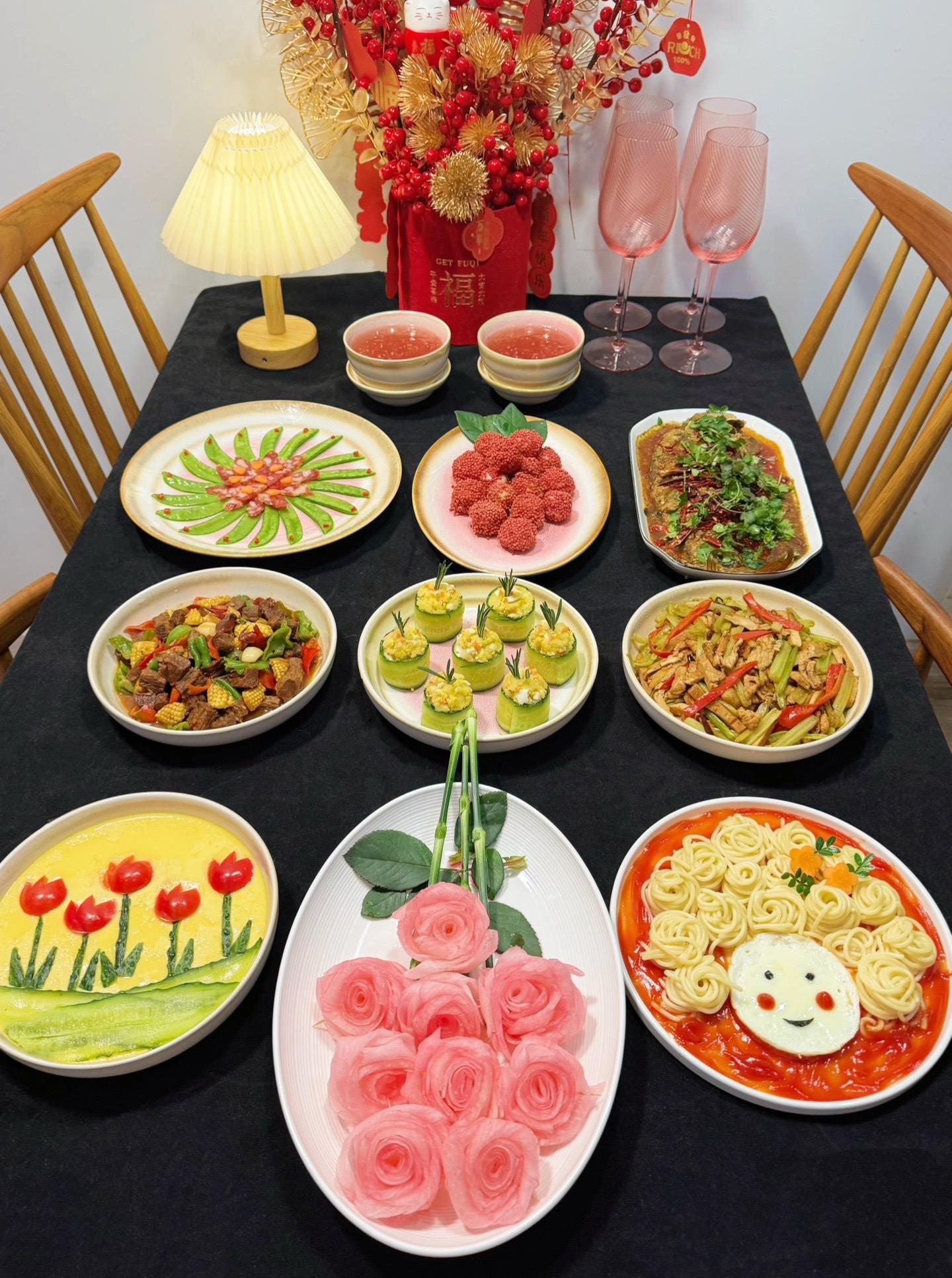 🩷女神节🩷在家吃漂亮饭～～今天是女神节，明天是三八妇女节， 做了一...