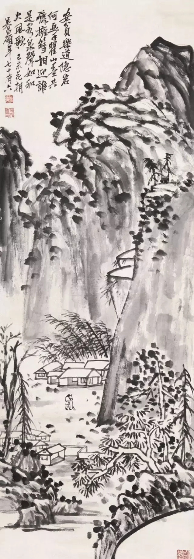 吴昌硕（1844—1927），与任伯年、蒲华、虚谷合称为“清末海派四大家”。他集