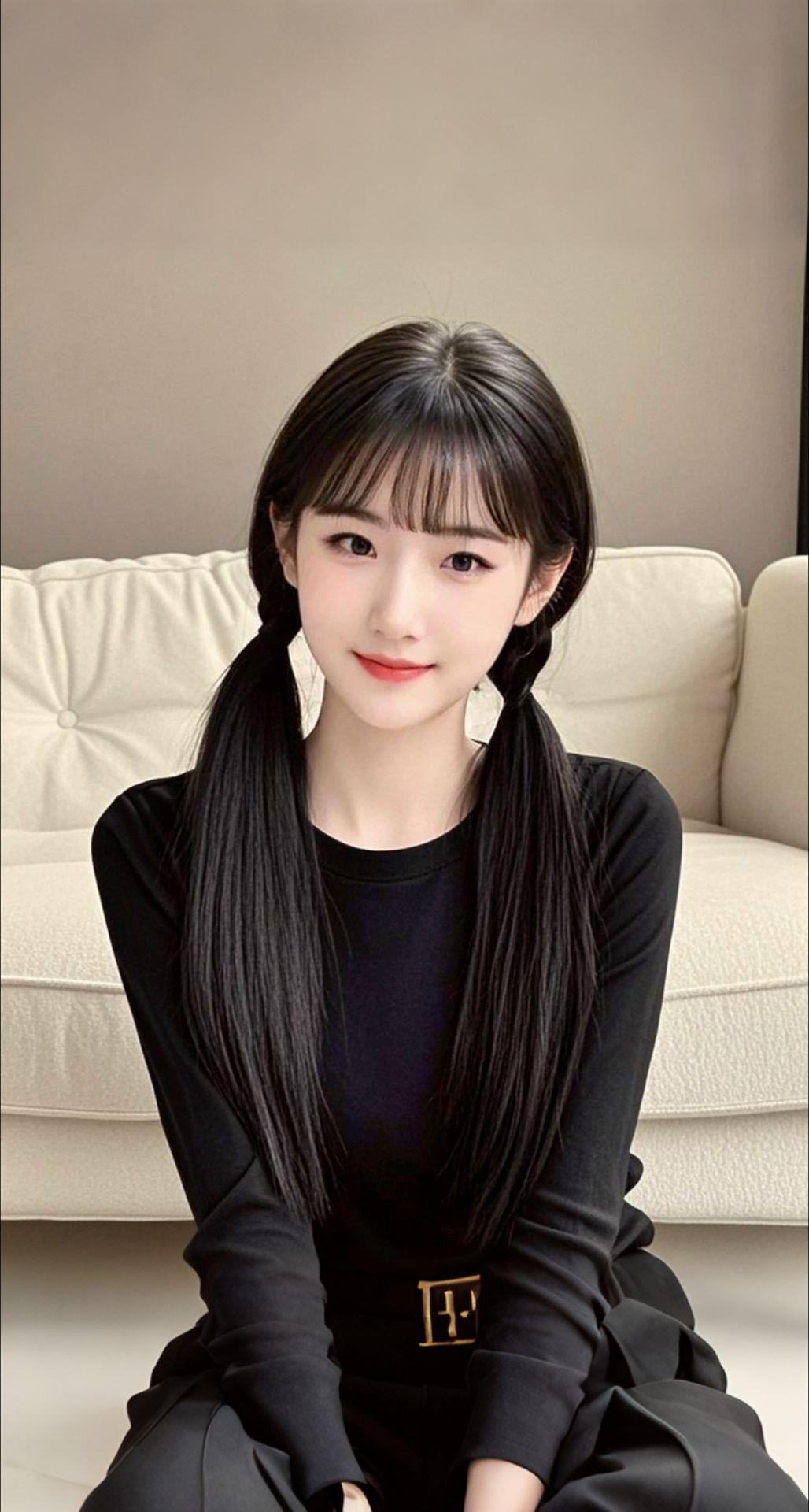 AI扩图 AI双马尾的温柔