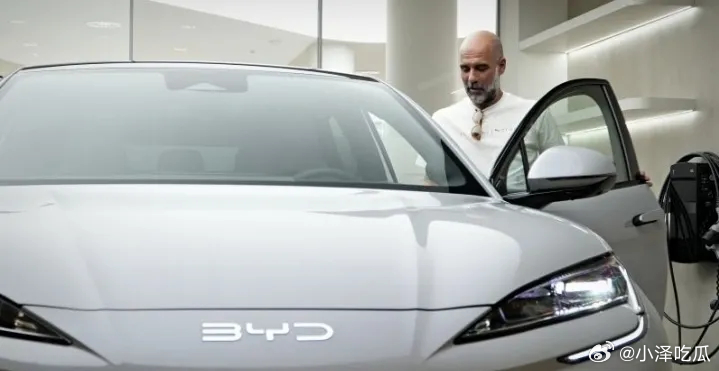 提新车！曼城主帅瓜迪奥拉在巴塞罗那提了一辆比亚迪海狮07！作为个人视角来看，曼城
