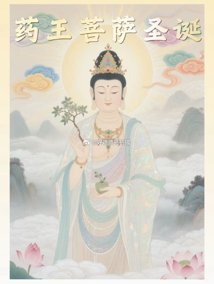 农历四月廿八，恭迎药王菩萨圣诞。🙏药王菩萨发大悲愿，救度众生病苦，医身病，疗心