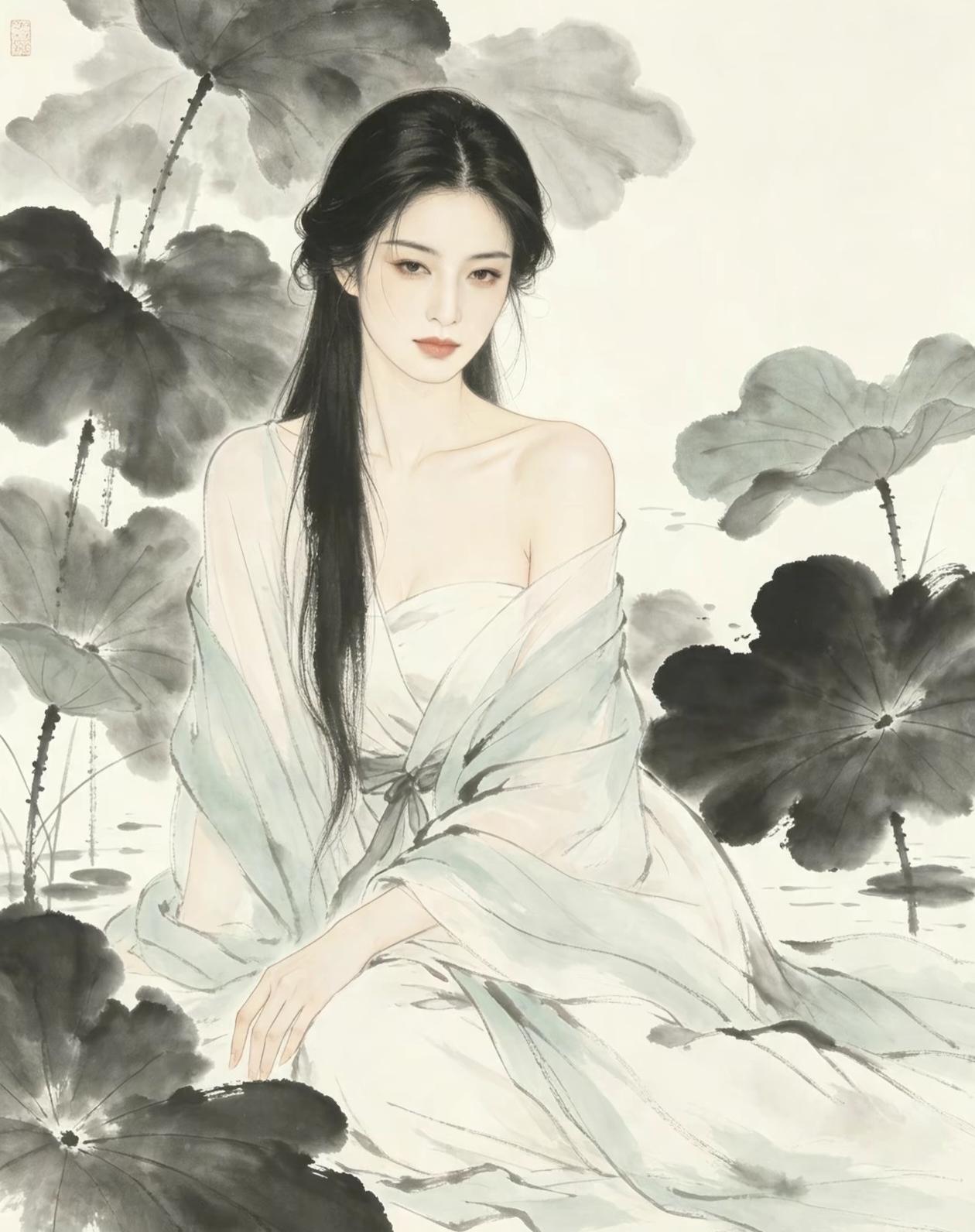 谁说中国画不写实？这就是艺术中的净土。中国画的神秘与艺术的巅峰之处，就是用简单的