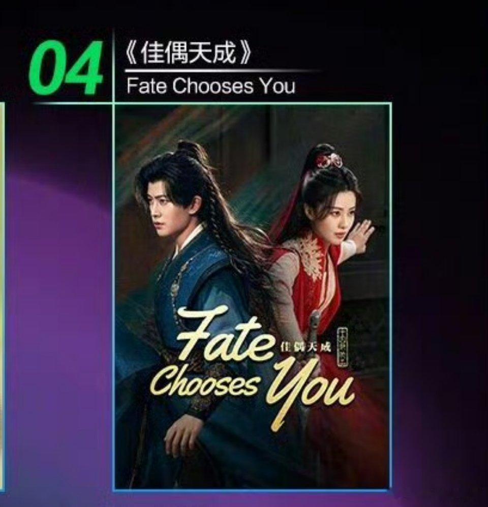 任嘉伦 王鹤润《佳偶天成》2026上半年🥝国际版华语剧集全球热播TOP4️⃣！
