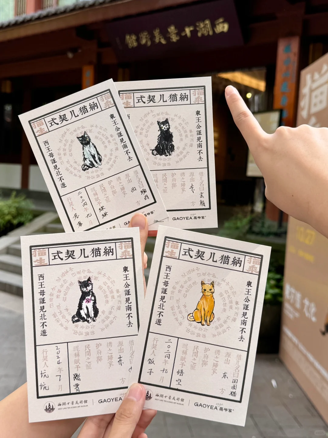 杭州西湖边！！免费领到了好多周边。。。😭😭