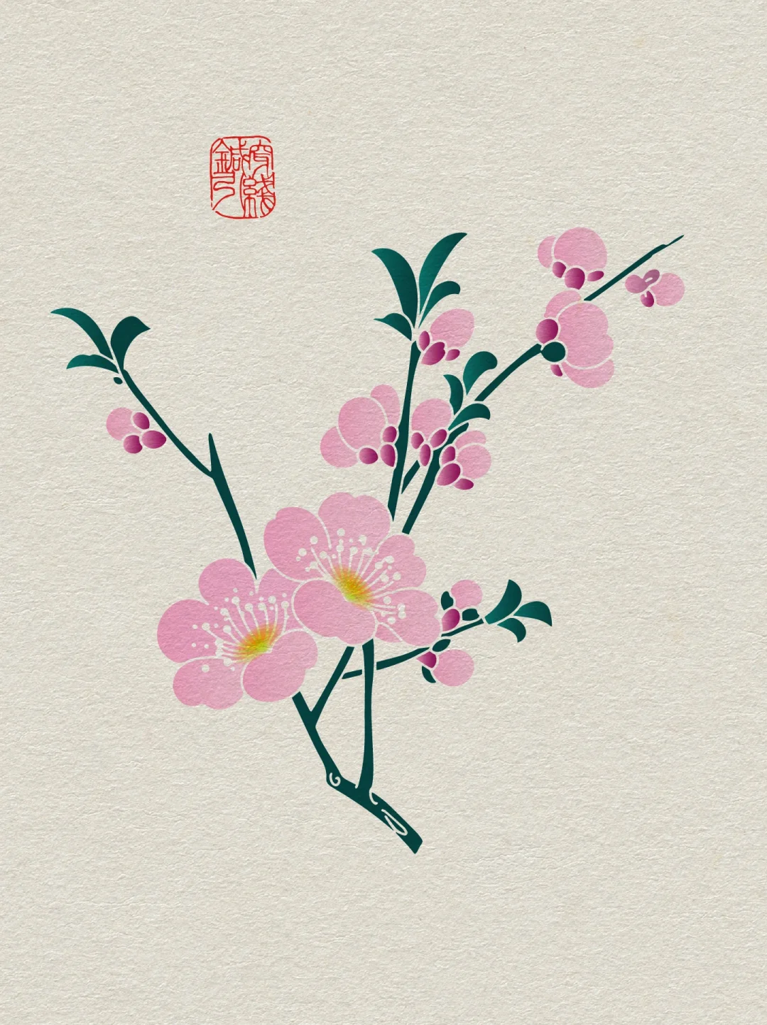 图案纹样·杏花
