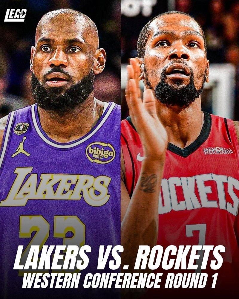 来来来，预测一波季后赛系列赛大比分我先来，4:0，轻松横扫火箭vs湖人休斯顿火箭