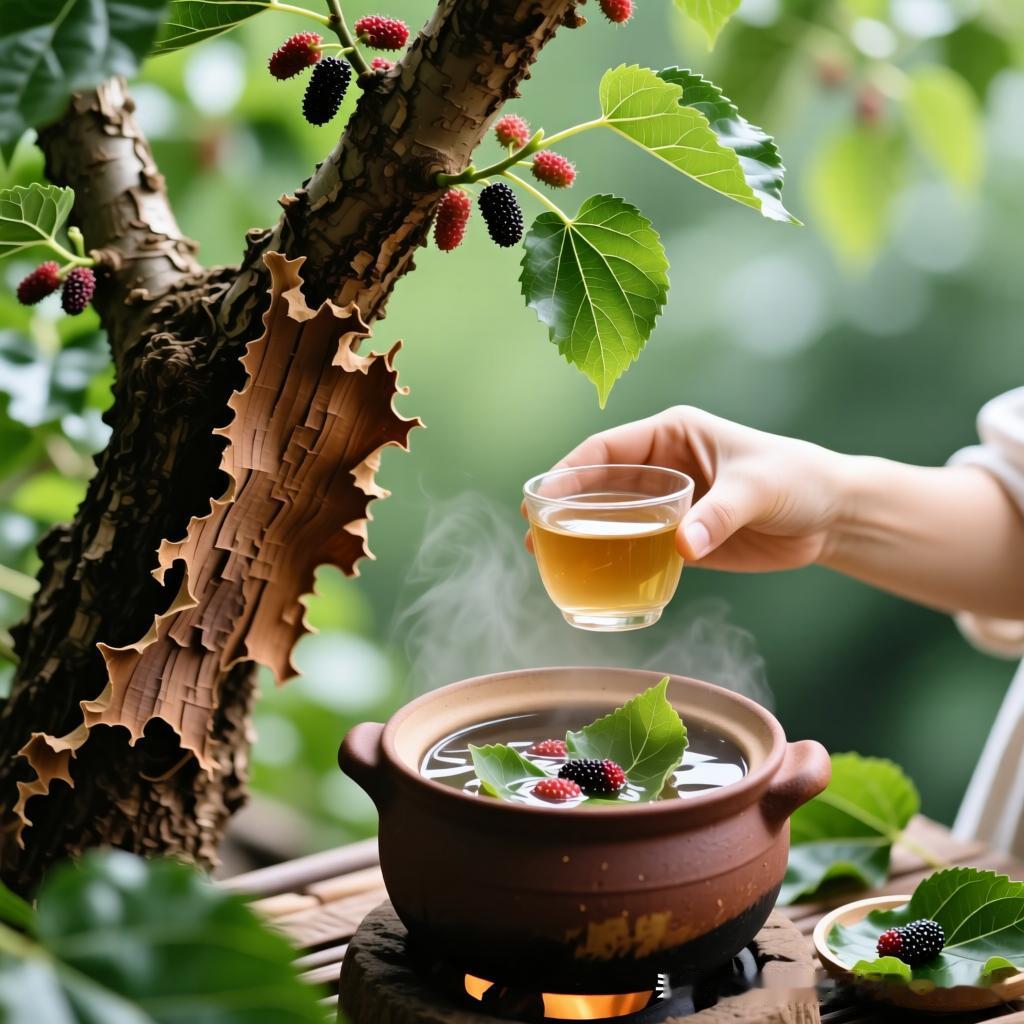 桑树叶性寒味甘苦，被誉为“神仙叶”。将其洗净后煮水，最显著的功效在于疏散风热、清