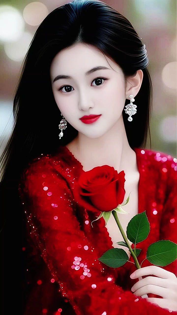 心动的感觉 美爆了 花季少女 女神范 送你一朵小红花