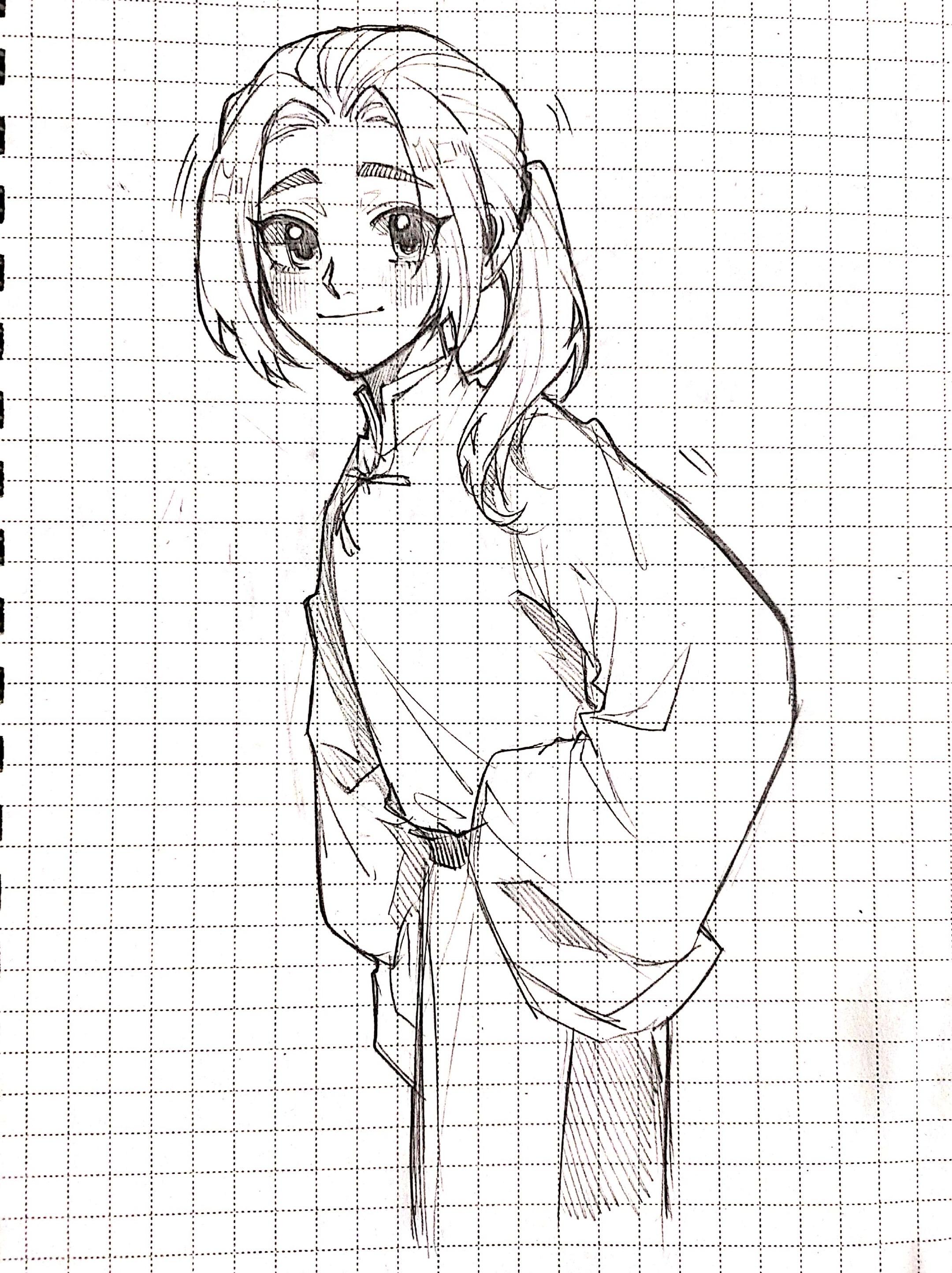 还是高一时候画的老王(^^)