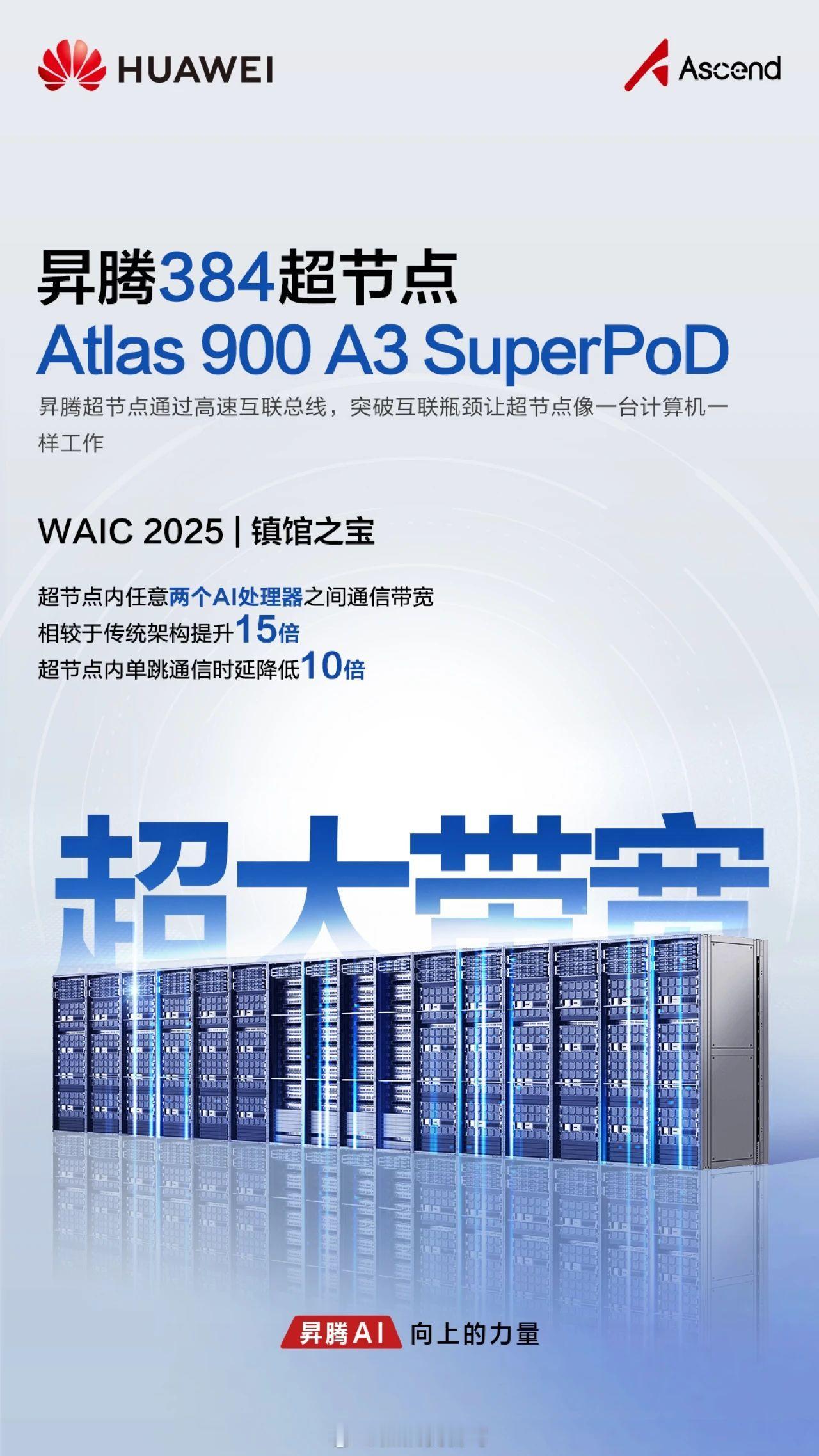 恭喜华为昇腾384超节点Atlas 900 A3 SuperPoD：三大技术优势