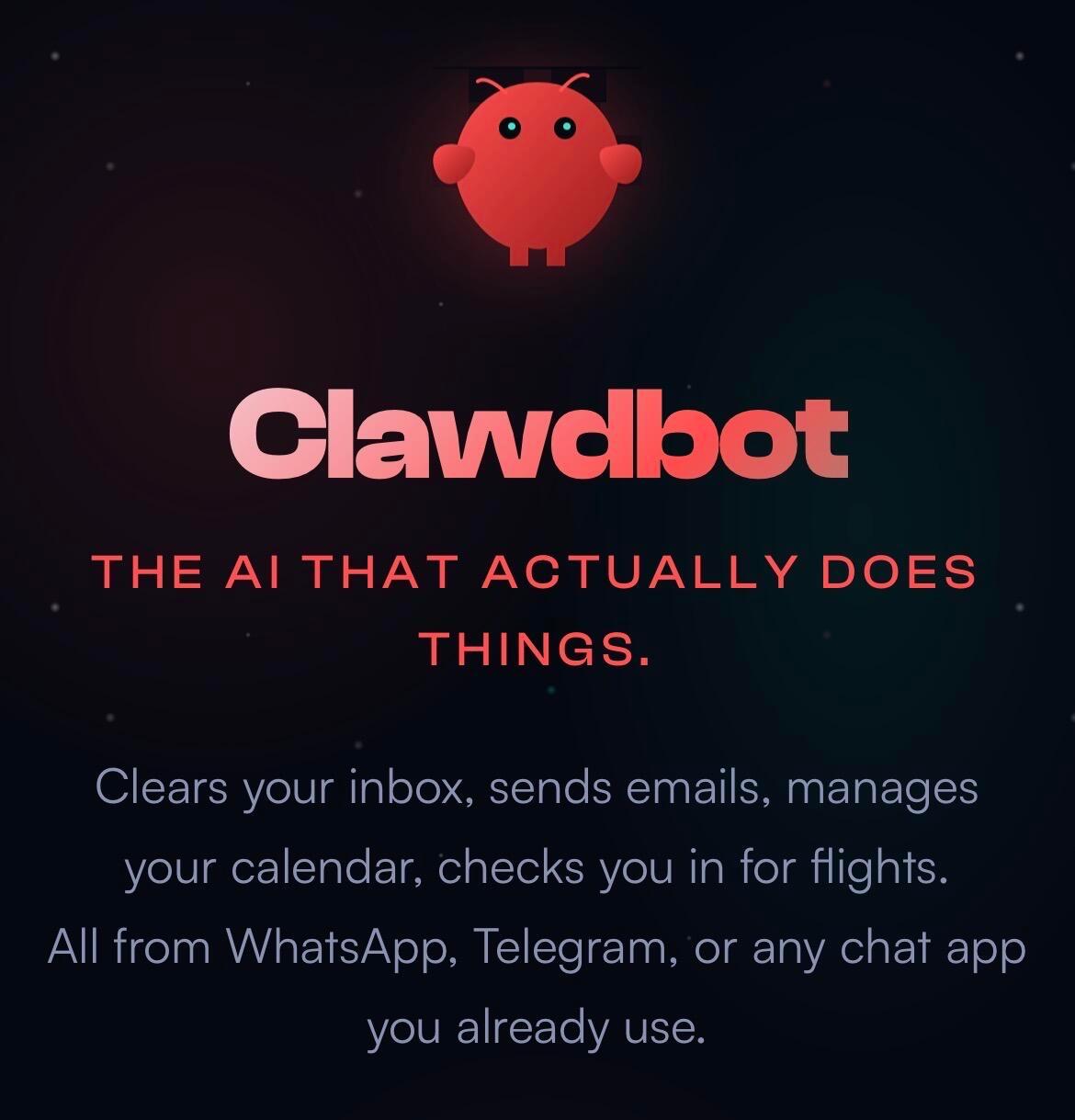 Clawdbot让每个人都能拥有自己的贾维斯不是那种在网页里聊天的 AI，而是能