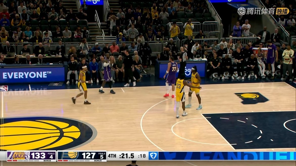 最后这。。。湖人vs步行者