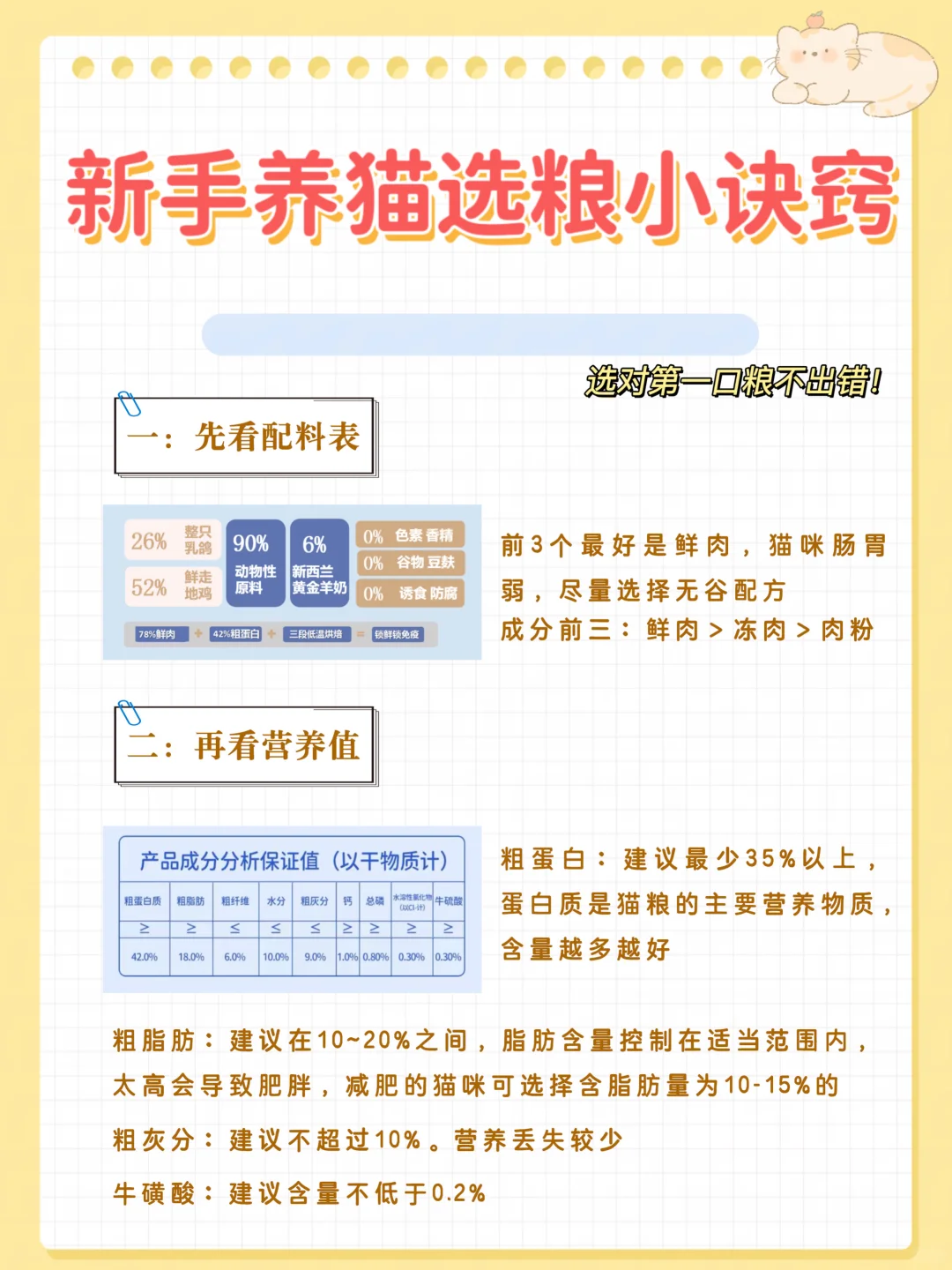 保姆级功课！新手养猫选新品猫粮前一定要看