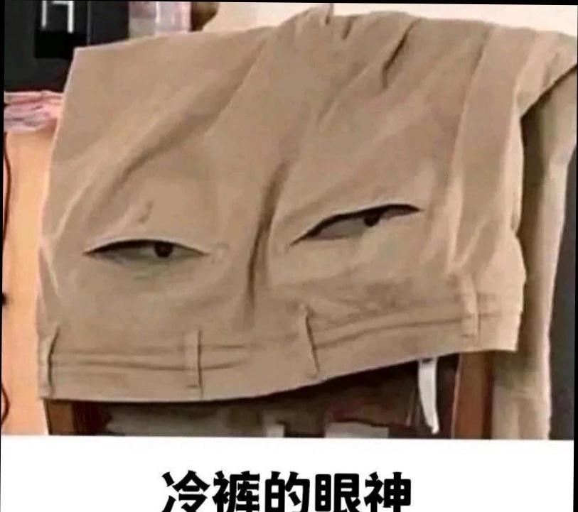 冷到让人不敢对视的眼神
救命！这冷裤的眼神也太有戏了吧！！👀
一眼望去：表面淡