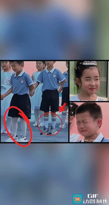 男孩六一表演哭成表情包，舞伴：瞅你那点出息！
 
六一汇演名场面来啦！
小男孩被