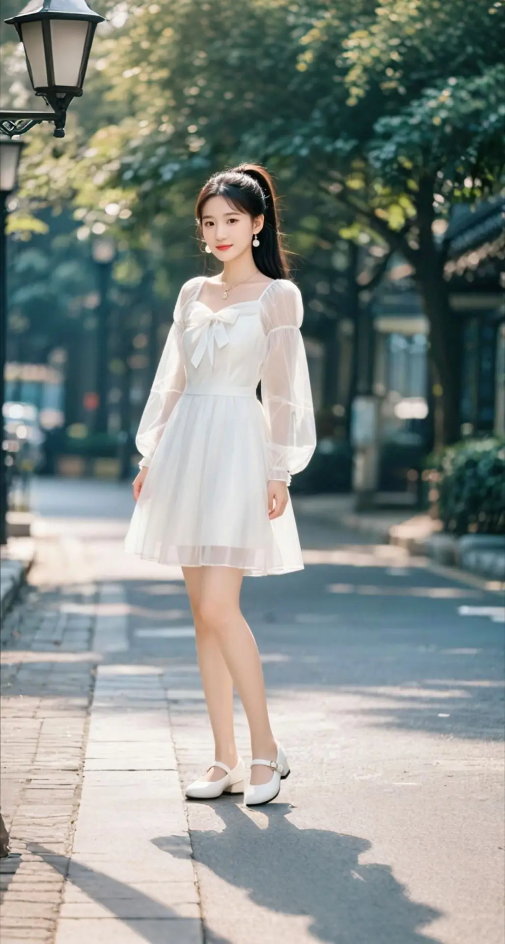 AI扩图 AI户外甜美大片