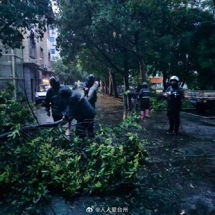 台州路桥全员集结逆风而行守护万家灯火 面对台风“巴威”来袭，台州市路桥区路北街道