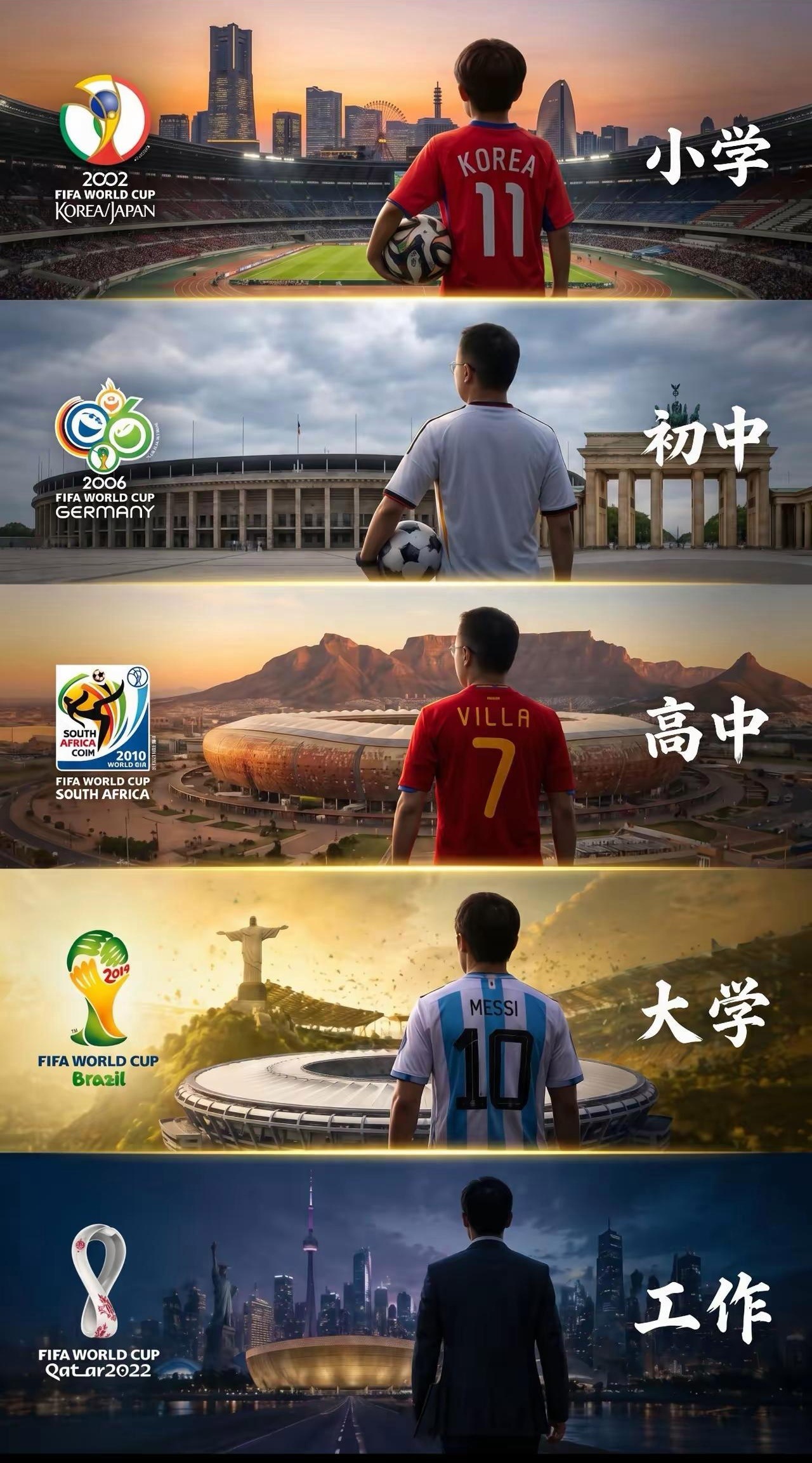 世界杯 属于00后的世界杯来了，虽然没有80，90后那么热烈，但也是见证青春了。