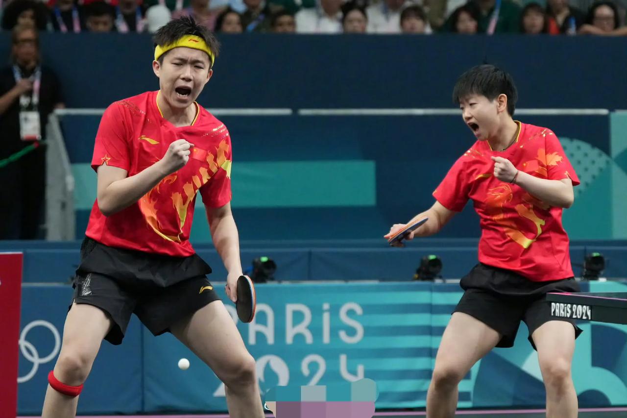 赢啦！奥运会乒乓球混双半决赛，王楚钦孙颖莎赢啦！好艰难的一场比赛，韩国队今晚表现