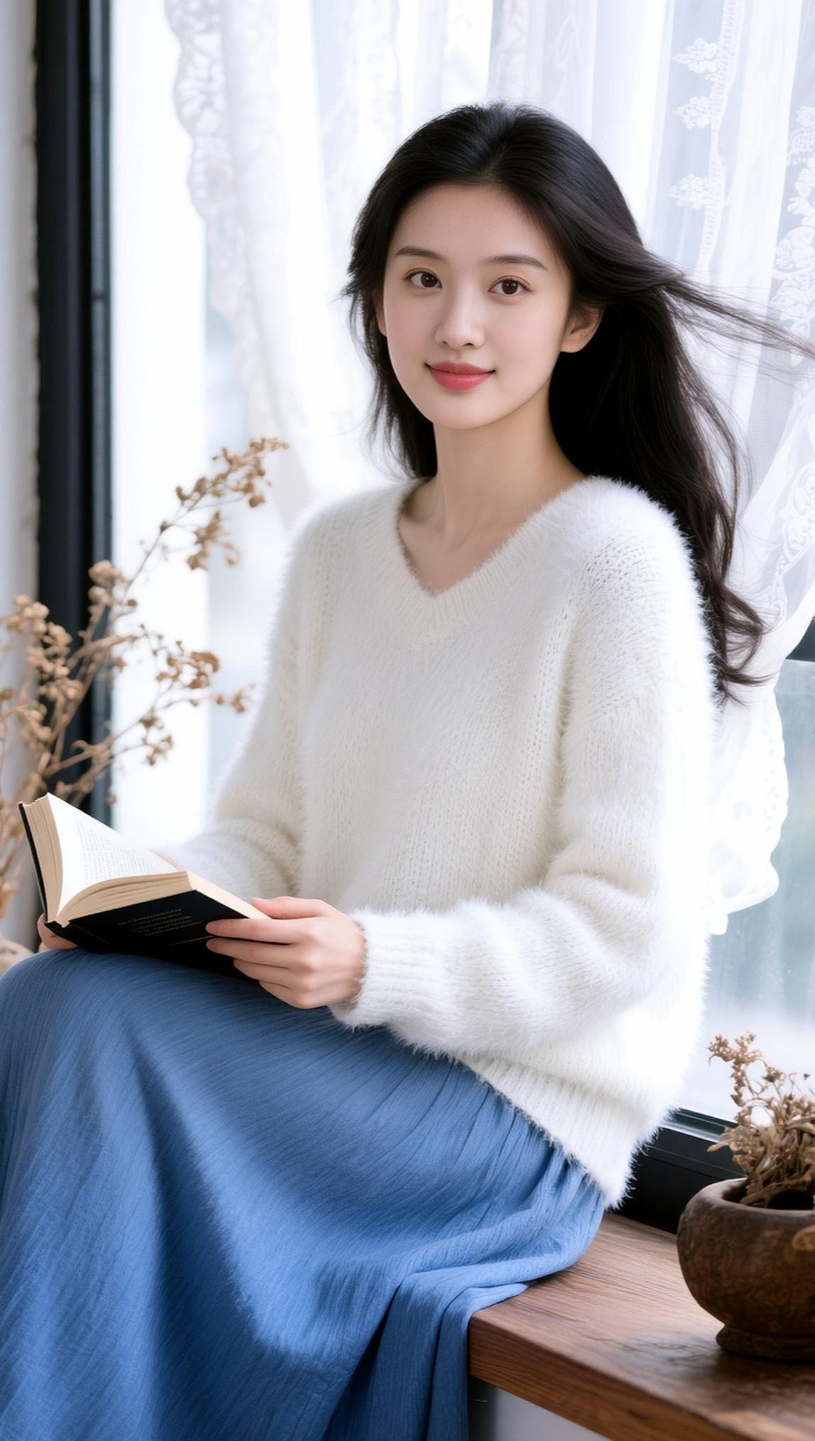 AI窗畔读书照 抖音ai创作