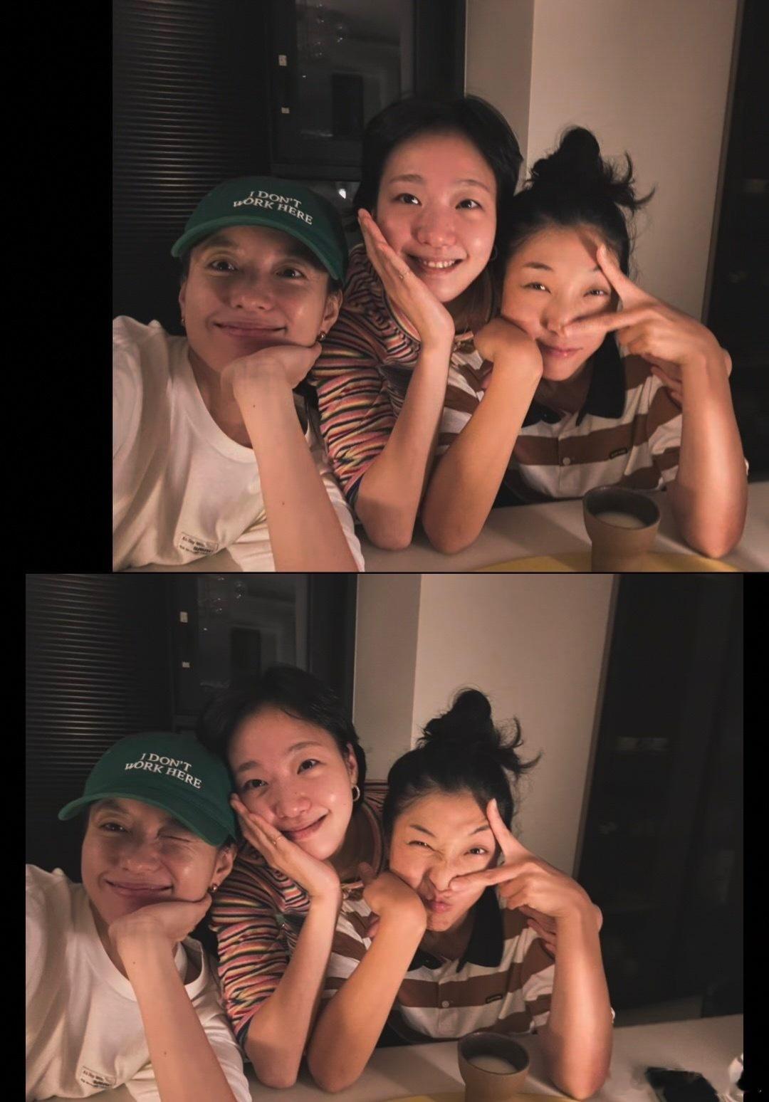 【热推】三厨狂喜！！！！！！！！！安藤樱公开和金高银、韩孝周的合照～