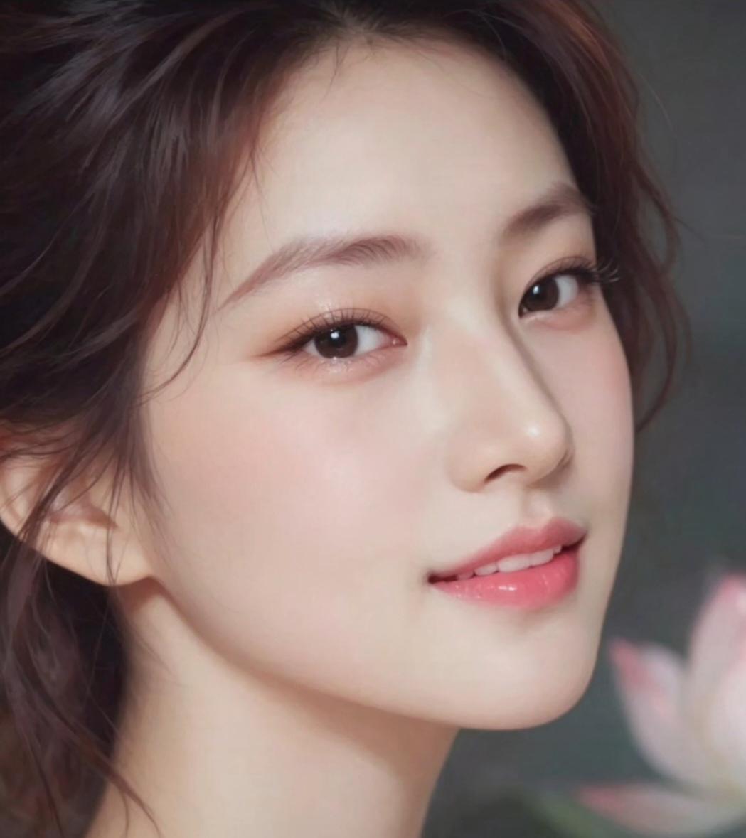 温柔甜美的少女，微笑如花绽放