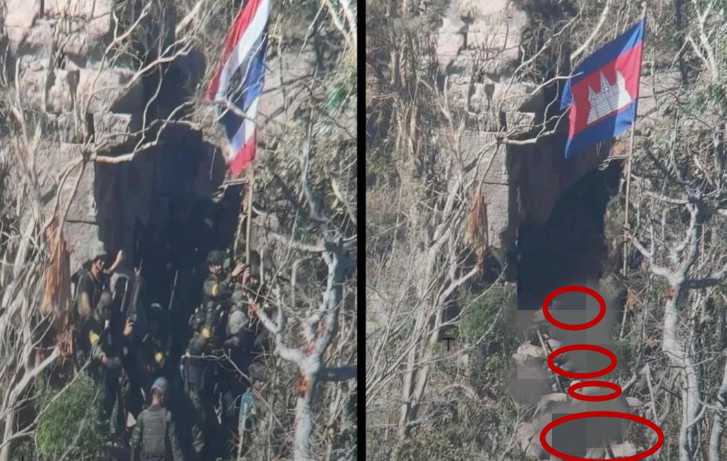 2025年12月17日，柬埔寨军方发布了，柬埔寨敢死队突击达奎寺的画面，泰国军队