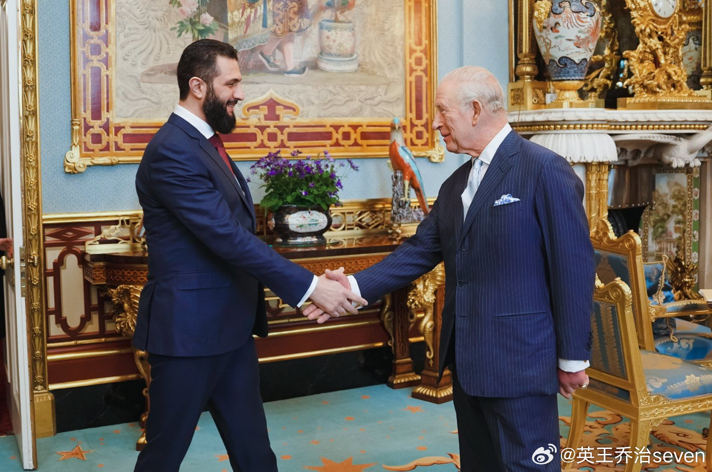 查尔斯三世国王 【news】Syria总-统昨天在白金汉宫拜访查尔斯三世国王。 