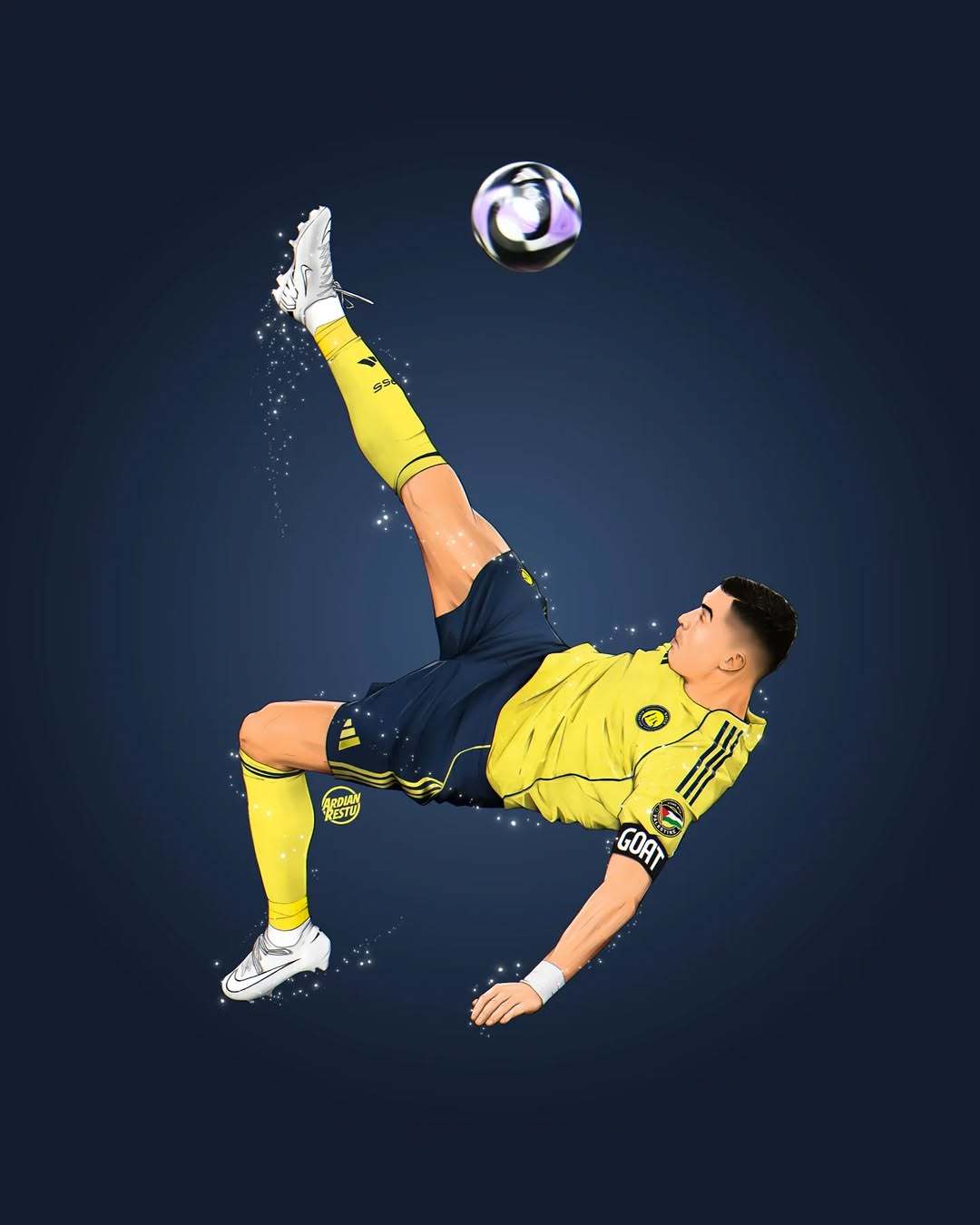 C罗c罗 漫画版倒钩破门 