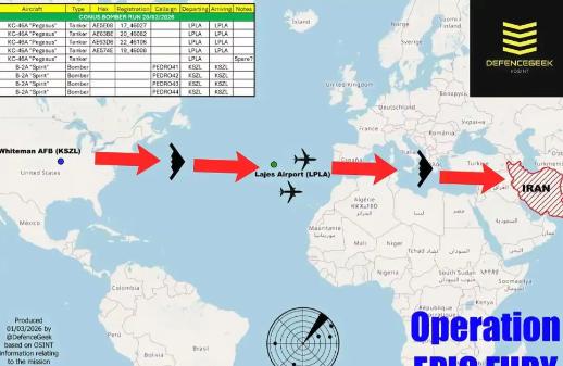什么叫灭国级轰炸？美伊开战第八天，六架B52和四到六架B2，以及众多B1B轰炸机