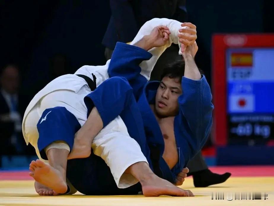 今天在巴黎奥运会柔道男子60公斤1/4决赛中，东京奥运会冠军、日本著名选手永山龙