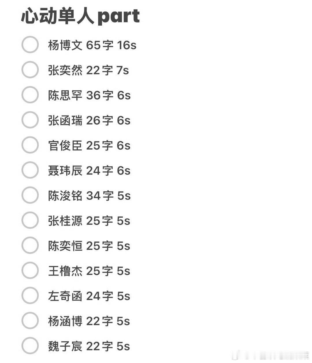 tg 心动个人part汇总 ​​​