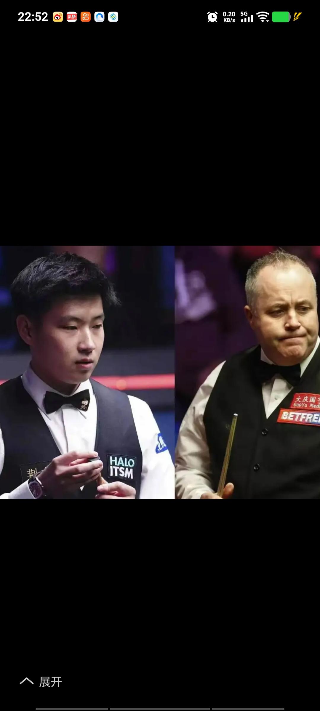 赵心童大开杀戒，在19局10胜的比赛中，与希金斯的半决赛第一阶段，给老家伙剃了个