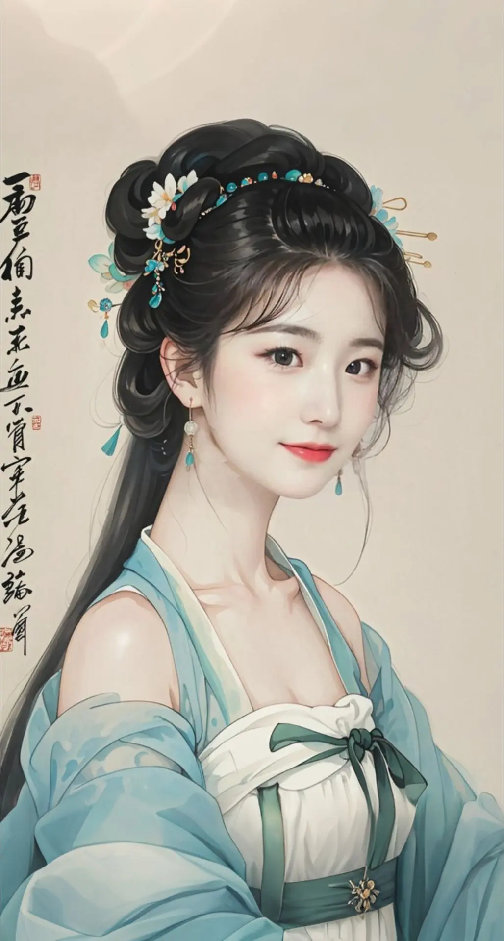 AI扩图 AI诗意水墨影