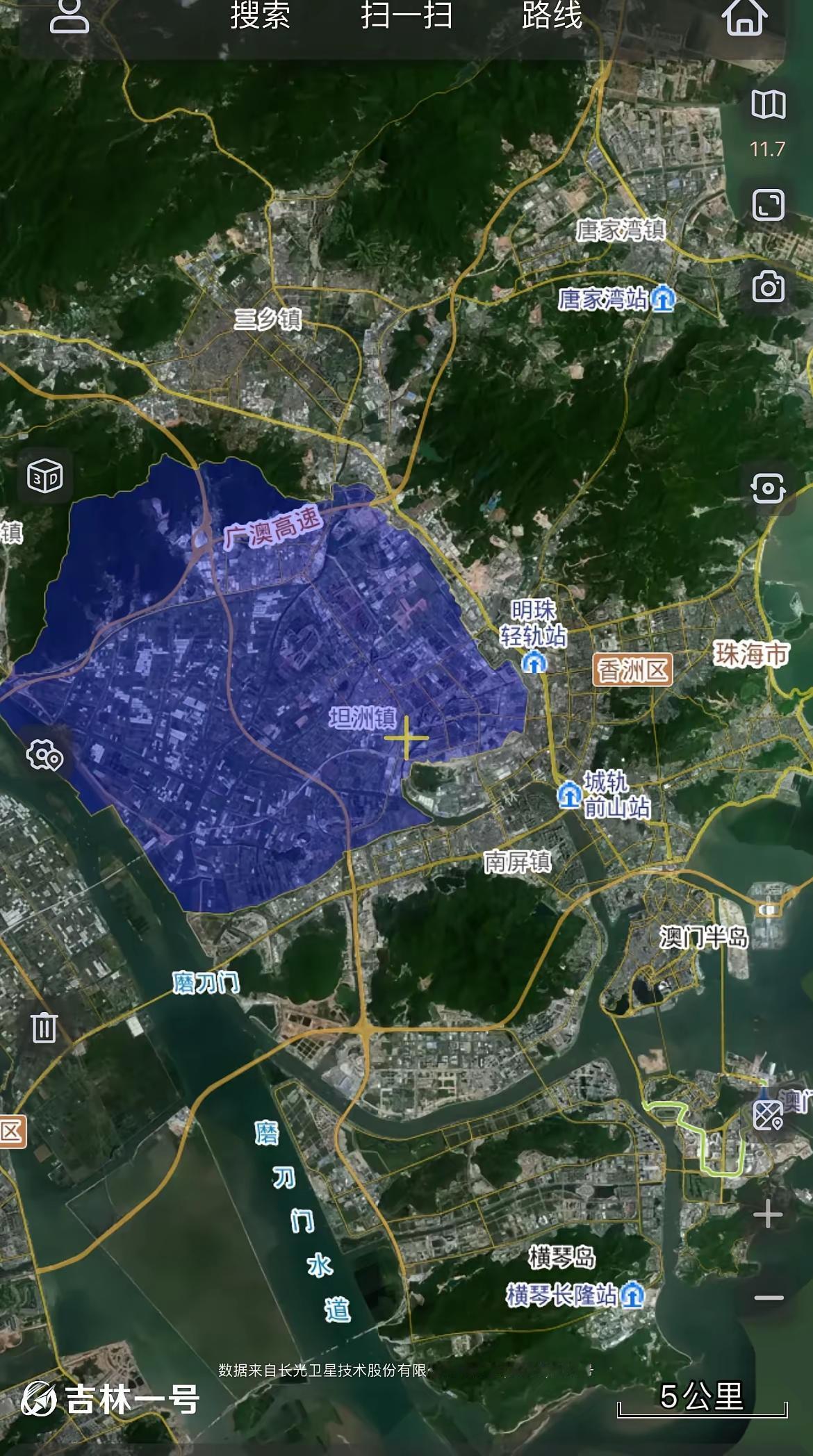 中山坦洲：紧邻珠海的“跨市”强镇！
 
打开卫星地图就能直观看到，坦洲镇地处中山