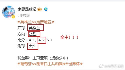 全部拿下，你还在等什么，主页置顶粉丝群加入提前拿预测葡萄牙vs刚果民主共和国英格