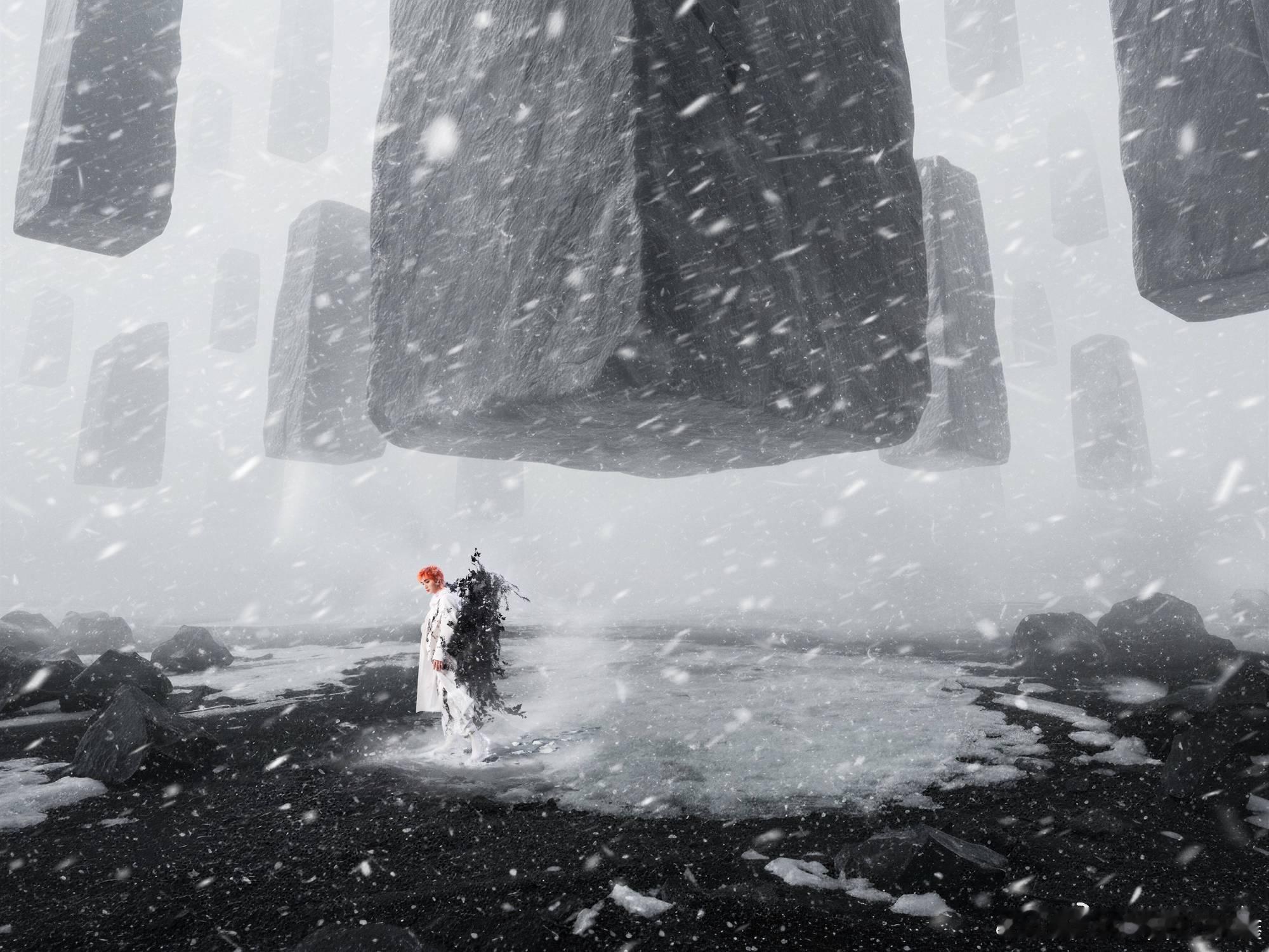 丁程鑫橙发丁程鑫末日美学 丁程鑫新歌《人造神》平面发布，丁程鑫橙色发型亮相，在漫