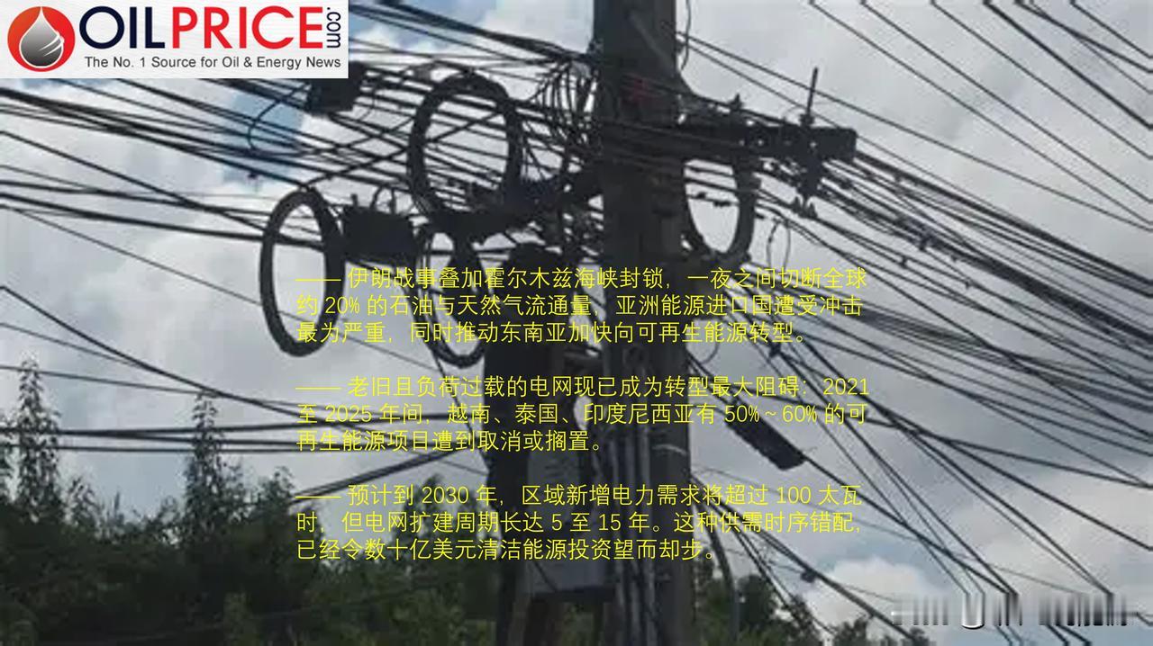 为什么东南亚清洁能源热潮尚未兴起便可能陷入停滞？

受伊朗战事引发的能源危机冲击