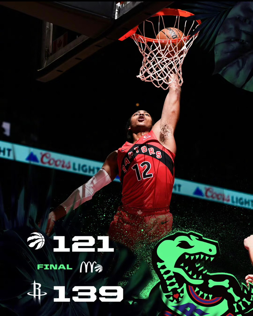 火箭大胜猛龙18分在10月30日的NBA常规赛中，火箭队以139:121的成绩战