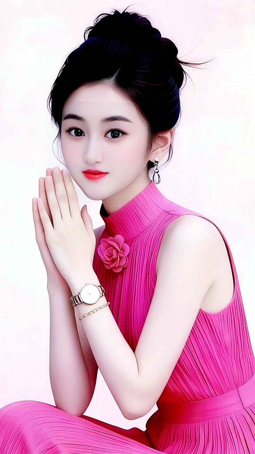 美出高级感 美出温柔感 优雅气质 粉色连衣裙 女神范