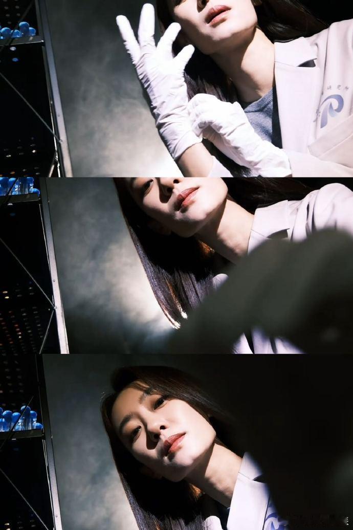 张小斐这段盯得我发麻 张小斐迷雾造型太绝啦，白大褂配无框眼镜，白手套一戴，眼神一